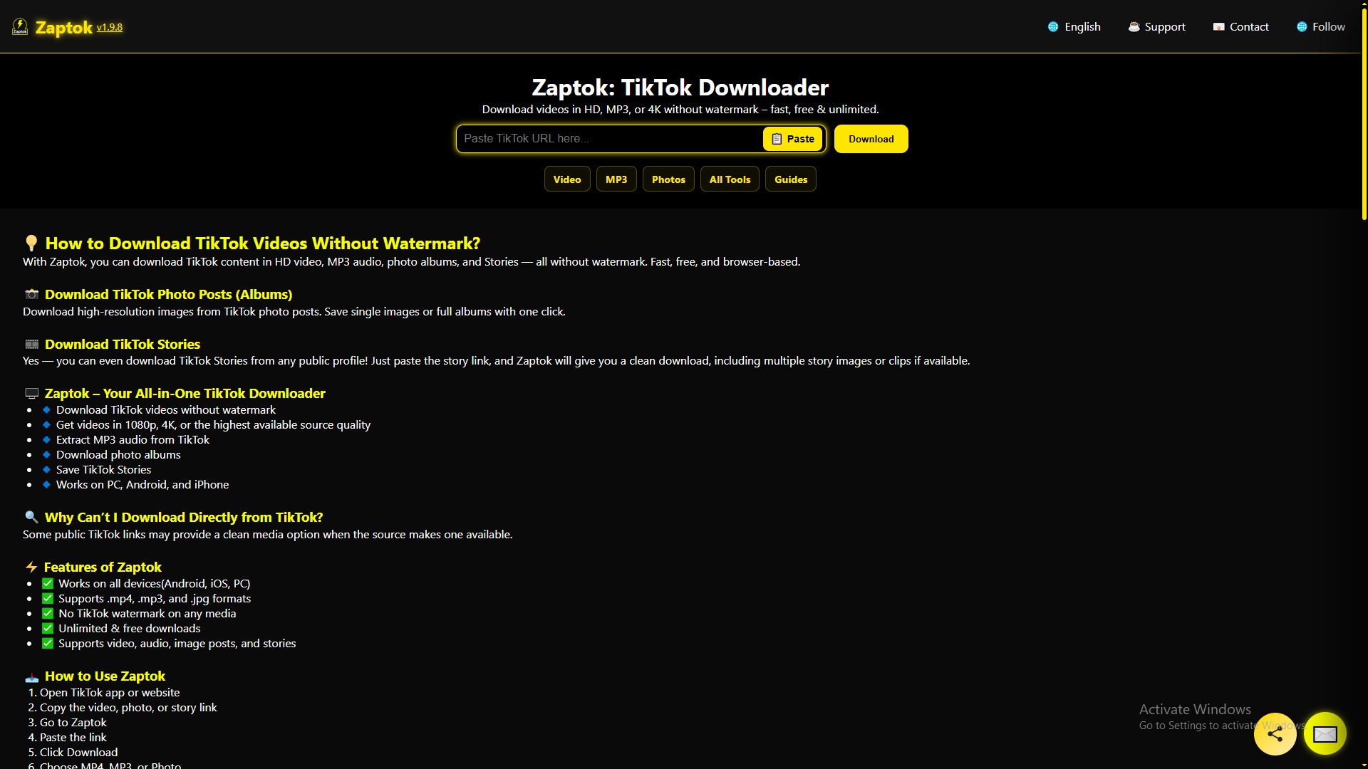 Zaptok Launch Platform project hero preview